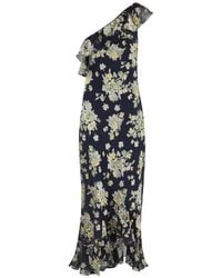 RIXO London - Leon Ruffle-Detail Floral-Print Maxi Dress - Lyst
