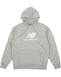 New Balance - Nb Essentials Stacked Logo Po Hoodie - Lyst