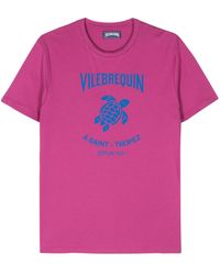 Vilebrequin - Katoenen T-shirt Met Logostempel - Lyst