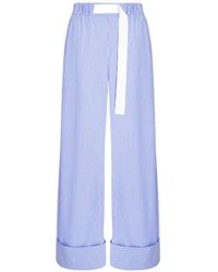 V:PM ATELIER - Claudia Crystal-Embellished Striped Trousers - Lyst