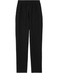 Ami Paris - Blended Linen Elasticated Waist Trousers - Lyst