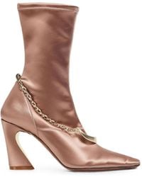 Zimmermann - Chain-Embellished Ankle Boots - Lyst