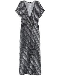 KARL LAGERFELD - Monogram-Print Maxi Dress - Lyst