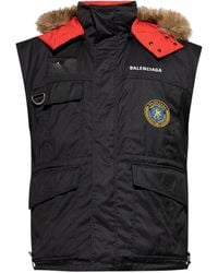 Balenciaga - Fur-Trimmed Padded Jacket - Lyst