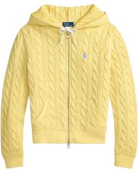Polo Ralph Lauren - Zip-Up Cable-Knit Hoodie - Lyst
