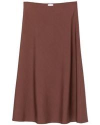 Brunello Cucinelli - Wool Blend Midi Skirt - Lyst