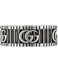 gucci double g silver ring