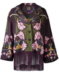 Borgo De Nor - Calliope Floral-Print Fringe Shirt - Lyst
