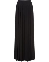 Alberta Ferretti - Pleated Wide-Leg Trousers - Lyst