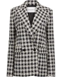 Nina Ricci - Tweed Geruit Jack Met Dubbele Rij Knopen - Lyst