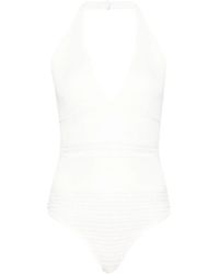 Twinset - Halterneck Crochet-Knit Bodysuit - Lyst