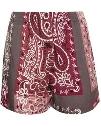 The Attico - Bandana-Print Shorts - Lyst