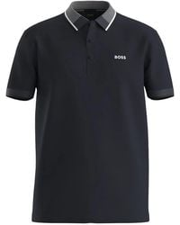 BOSS - Polo Con Botones - Lyst