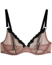 Fleur du Mal - Sheer Tulle Demi Bra - Lyst
