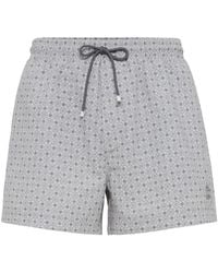 Brunello Cucinelli - Graphic-print Swim Shorts - Lyst