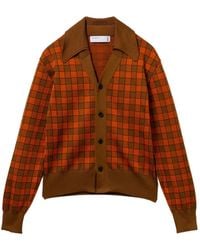 Toga - Checked V-Neck Cardigan - Lyst