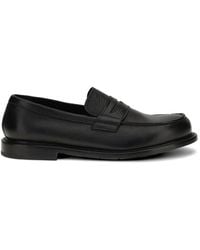 Premiata - Grainy-Leather Penny Loafers - Lyst