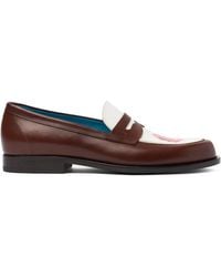 SCAROSSO - Leather Slip-On Loafers - Lyst