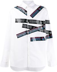 DSquared² Contrast Logo Shirt - White
