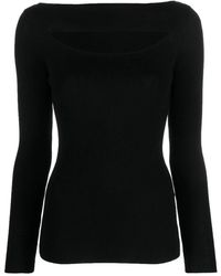 P.A.R.O.S.H. - Gerippter Pullover Mit Cut-Outs - Lyst
