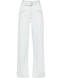 IRO - Belt-detail Straight-leg Jeans - Lyst