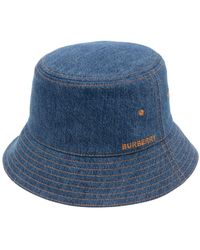 Burberry - Embroidered-logo Bucket Hat - Lyst