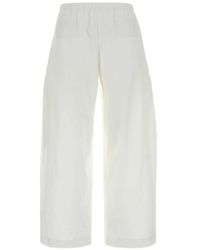 KHAITE - Roma Poplin Trousers - Lyst