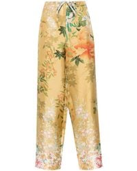 Pierre Louis Mascia - Floral-print Silk Trousers - Lyst