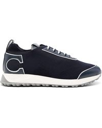 Canali - Logo-patch Knitted Sneakers - Lyst