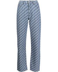 Stella McCartney - Graphic-print High-waisted Jeans - Lyst