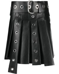 Off-White c/o Virgil Abloh - Eyelet-Embellished Asymmetric Pleated Miniskirt - Lyst