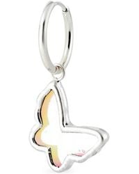 POISONED HEARTS - Hoop Butterfly Pendant Mono Earring - Lyst