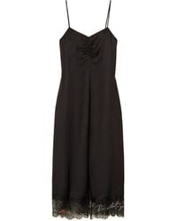 Twinset - Robe-Nuisette Mi-Longue À Empiècements En Dentelle - Lyst