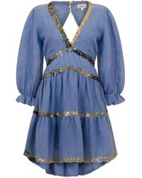 SANA OSMANI - Miriam Sequin Mini Dress - Lyst