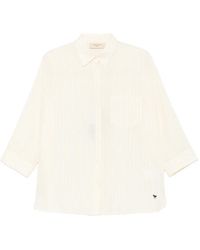 Weekend by Maxmara - Panetto Vertical-Stripe Chest-Pocket Shirt - Lyst