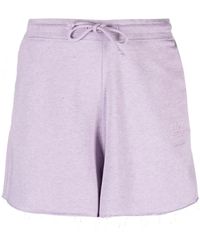 Ganni - Drawstring-Waist Organic-Cotton Shorts - Lyst