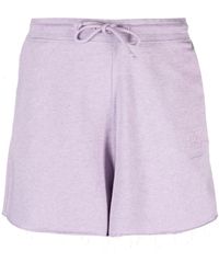 Ganni - Drawstring-Waist Organic-Cotton Shorts - Lyst