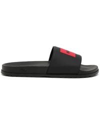 HUGO - Sandali Slides Con Stampa - Lyst