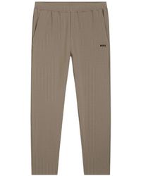BOSS - Check-Pattern Track Pants - Lyst
