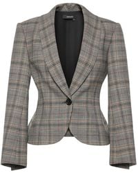 ANOUKI - Check-Pattern Blazer - Lyst