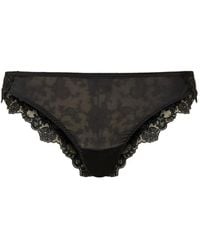Twinset - Culotte Brésilienne En Tulle Brodé Et Charmeuse - Lyst