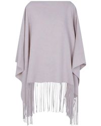 Liviana Conti - Fringe-Trim Poncho Cape - Lyst
