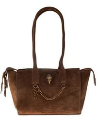 Kurt Geiger - Sloane Chain-Link Suede Shoulder Bag - Lyst