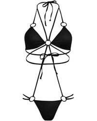 Amir Slama - Ring-Detail Halterneck Swimsuit - Lyst