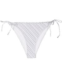 Calvin Klein - Diagonal Logo Bikini Bottoms - Lyst