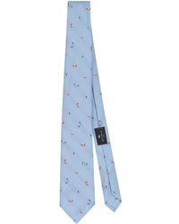 Etro - Cravate en soie à logo jacquard - Lyst