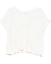 Fedeli - V-Neck Short-Sleeve Sweater - Lyst