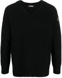 Raf Simons - Logo-Patch V-Neck Jumper - Lyst