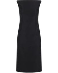 Balenciaga - Off-Shoulder Midi Dress - Lyst