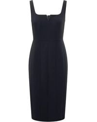 Max Mara - Mouwloze Midi-Jurk - Lyst